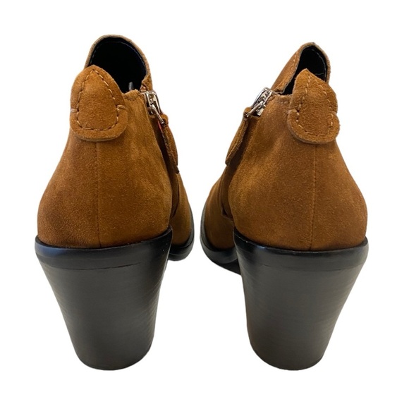 NWT Rebecca Minkoff Seiji Western Leather Booties in Saddle Brown Size 8.5 - Picture 6 of 9